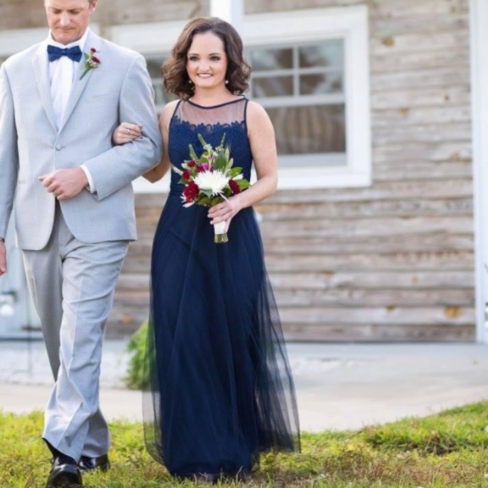 Navy blue long dress